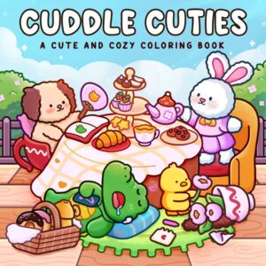 Cuddle Cuties Coloring Book, Cute and Cozy Digital Coloring Pages, 20+ Pages, Instant Download Relaxing Coloring Book, Cute Coloring Book