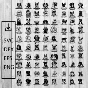 PEEKING DOG SVG, Peeking Dog Clipart, Peeking Dog Svg Files For Cricut, Peeking Dog Silhouette Svg